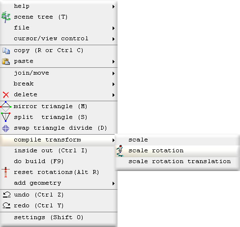 compile scale rotation